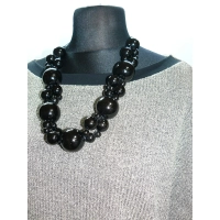 Cieplutki sweter KIMONO ze ściągaczami - złoty beż z czernią